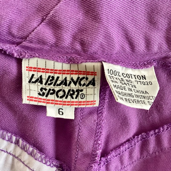La Blanca Sport Purple Denim Snap Button Skirt SZ 0 - Picture 4 of 4